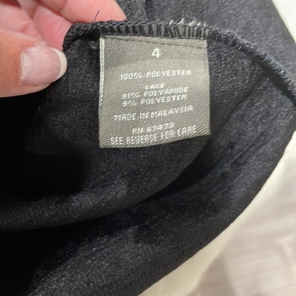 Taylor brand little black dress with silver lace overlay on backside. - Picture 7 of 7